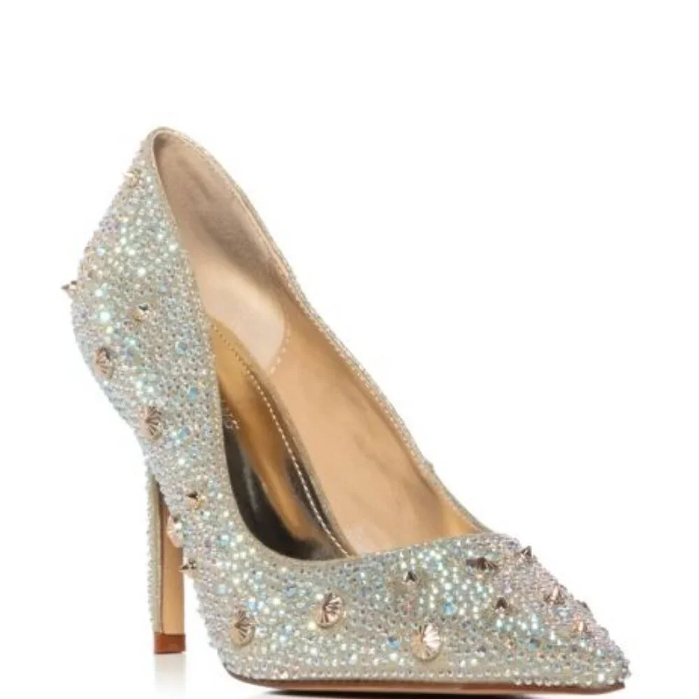 AZALEA WANG " AMBUSHED GEMS " GOLD EMBELLISHED PUMP(BRAND NEW !!!!!!!!!!!!!!! - Picture 4 of 8